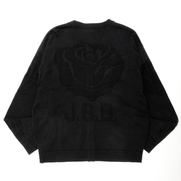 Rose Logo Knit Cardigan 詳細画像 Black 4