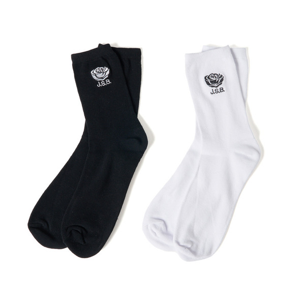 Rose Logo Socks Set 詳細画像 Black&times;White 1