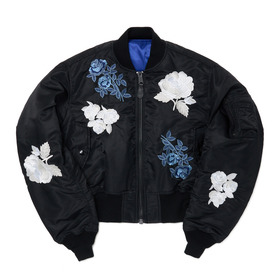 【PRE-ORDER】Rose Embroidery MA-1 Jacket