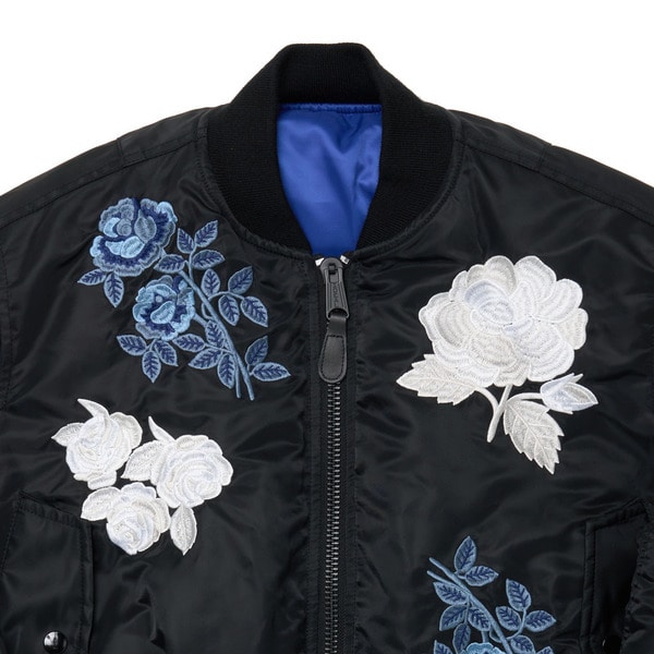 【PRE-ORDER】Rose Embroidery MA-1 Jacket 詳細画像 Black 2