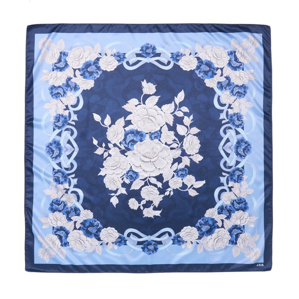 【PRE-ORDER】Rose Big Scarf 詳細画像 Blue 1