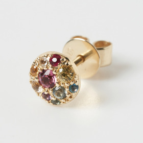 Color stone bouquet earrings (K10YG) 詳細画像