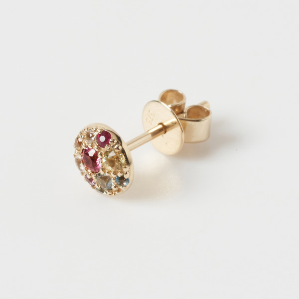 Color stone bouquet earrings (K10YG) 詳細画像 Gold 1
