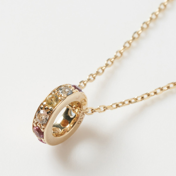 Color stone bouquet necklace (K10YG) 詳細画像 Gold 1