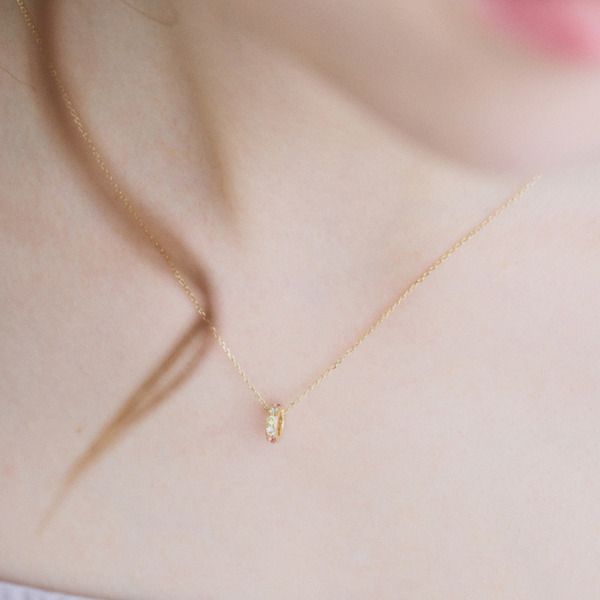 Color stone bouquet necklace (K10YG) 詳細画像 Gold 6