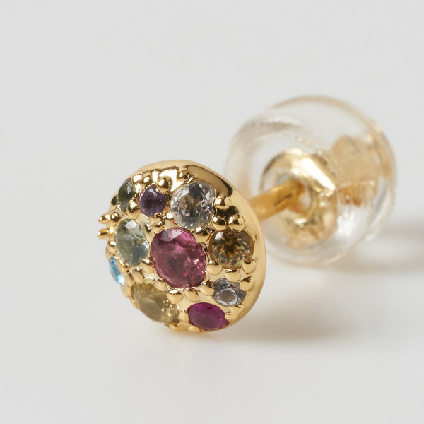 Color stone bouquet earrings 詳細画像 Gold 1