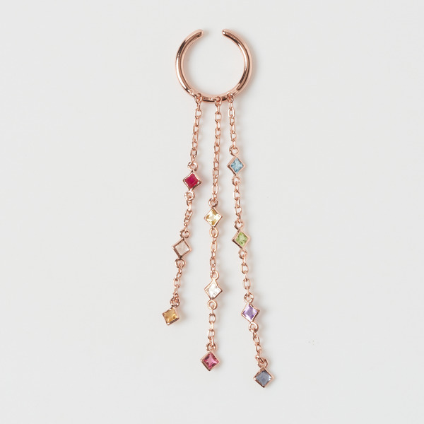 Color stone bouquet ear cuff 詳細画像 Pink Gold 1