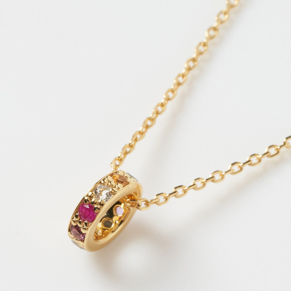 Color stone bouquet necklace	 詳細画像 Gold 1