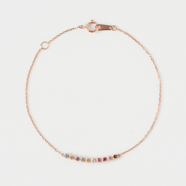 【抽選予約販売】Color stone bouquet bracelet pink gold (K10PG) 詳細画像 Pink Gold 1