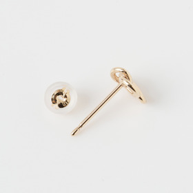 Lucky clover stud earrings(YG) 詳細画像