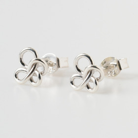 Lucky clover stud earrings(SV)