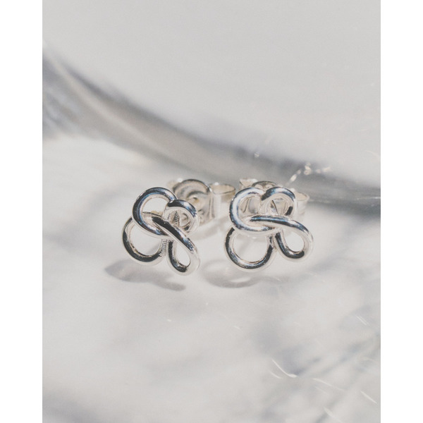 Lucky clover stud earrings(SV) 詳細画像 Silver 4
