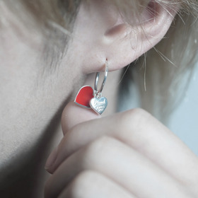 Rand Heart Emblem Earrings 詳細画像