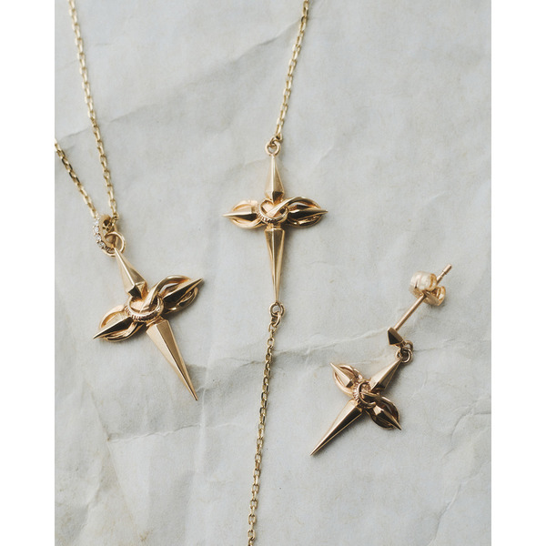 Infinity Cross Necklace K10 詳細画像 Gold 11