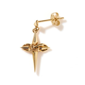 Infinity Cross Pierced Earrings K10 詳細画像