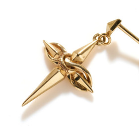 Infinity Cross Pierced Earrings K10 詳細画像