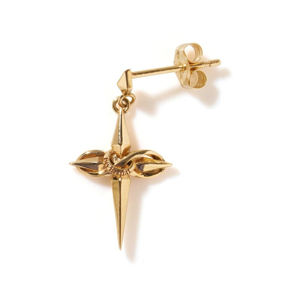 Infinity Cross Pierced Earrings K10 詳細画像 Gold 1