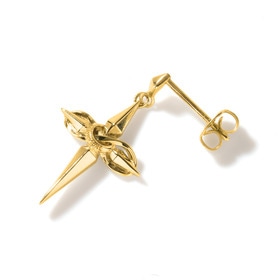 Infinity Cross Pierced Earring YG 詳細画像