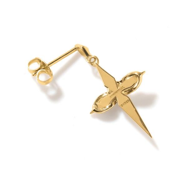 Infinity Cross Pierced Earring YG 詳細画像 Gold 3