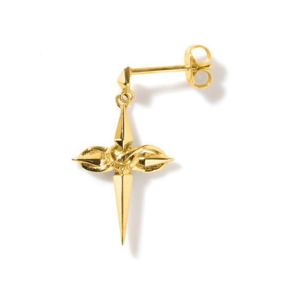 Infinity Cross Pierced Earring YG 詳細画像 Gold 1
