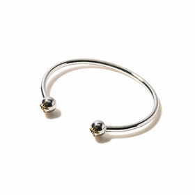 Infinity Cross Bangle Bi-Color