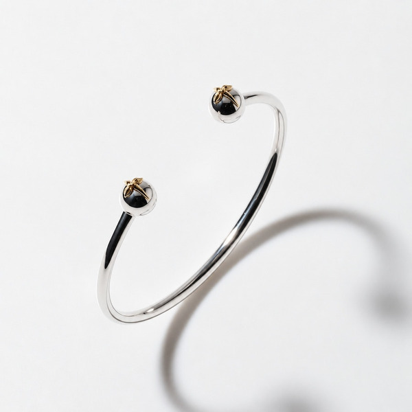 Infinity Cross Bangle Bi-Color 詳細画像 Silver 4