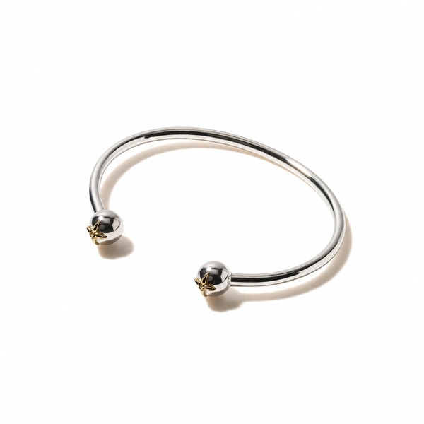 Infinity Cross Bangle Bi-Color 詳細画像 Silver 1