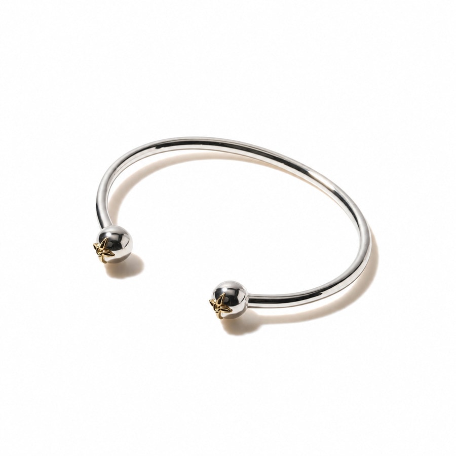 Infinity Cross Bangle Bi-Color | INFINITIAL | VERTICAL GARAGE