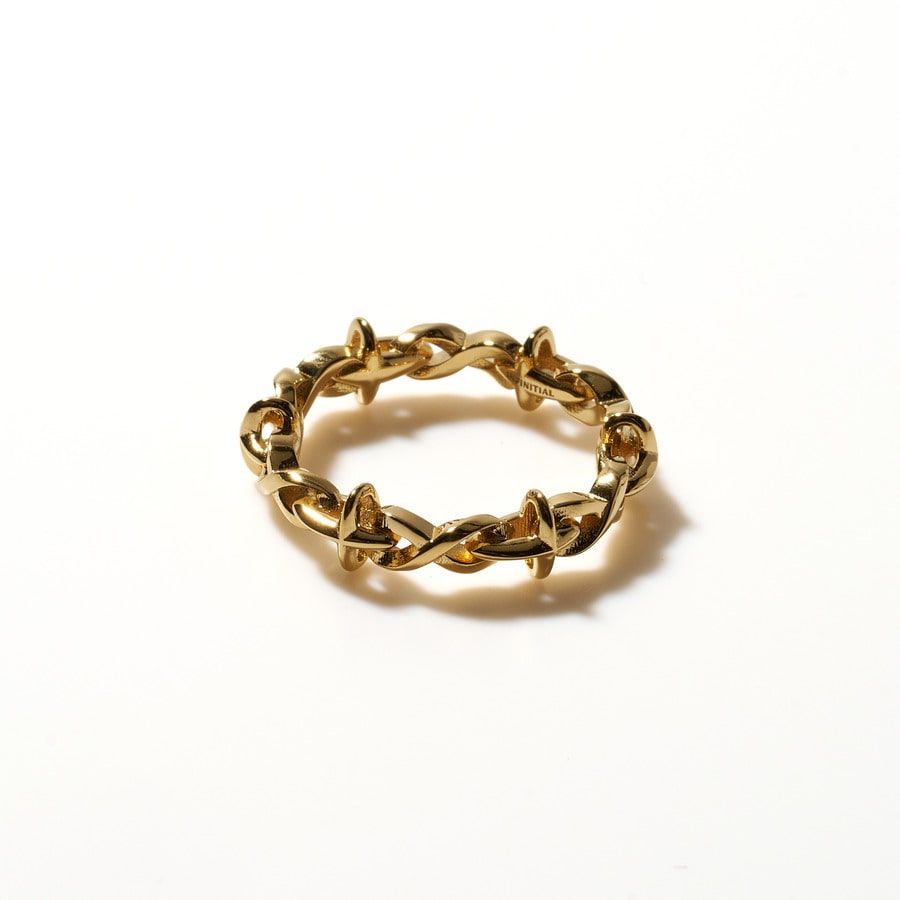 Infinity Cross Ring YG | INFINITIAL | VERTICAL GARAGE OFFICIAL