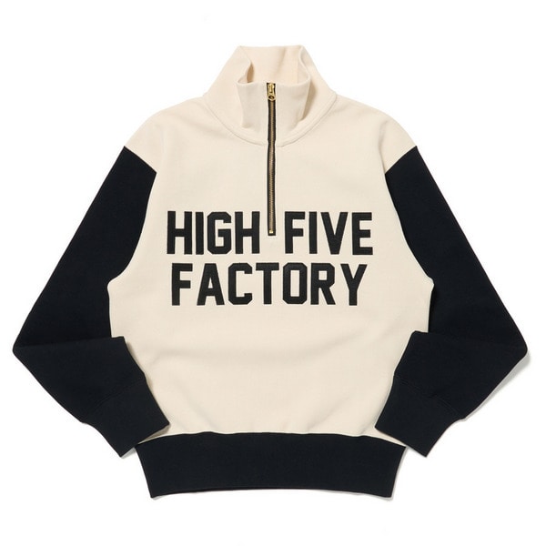 HFF PATCH LOGO HALF ZIP SWEAT 詳細画像 Offwhite&times;Black 1