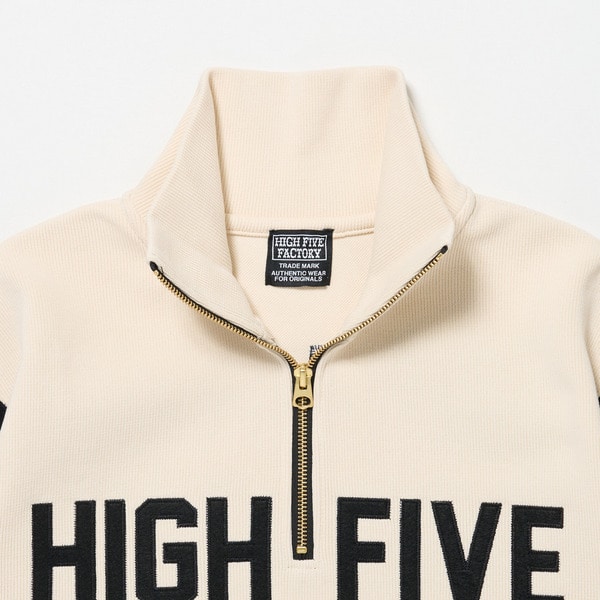 HFF PATCH LOGO HALF ZIP SWEAT 詳細画像 Offwhite&times;Black 3