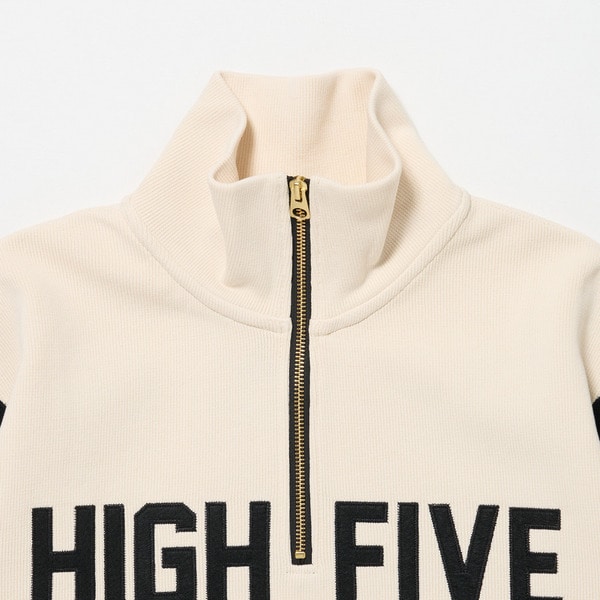 HFF PATCH LOGO HALF ZIP SWEAT 詳細画像 Offwhite&times;Black 4