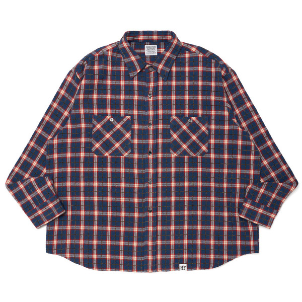 HFF HEAVYWEIGHT FLANNEL SHIRT 詳細画像 Navy 1