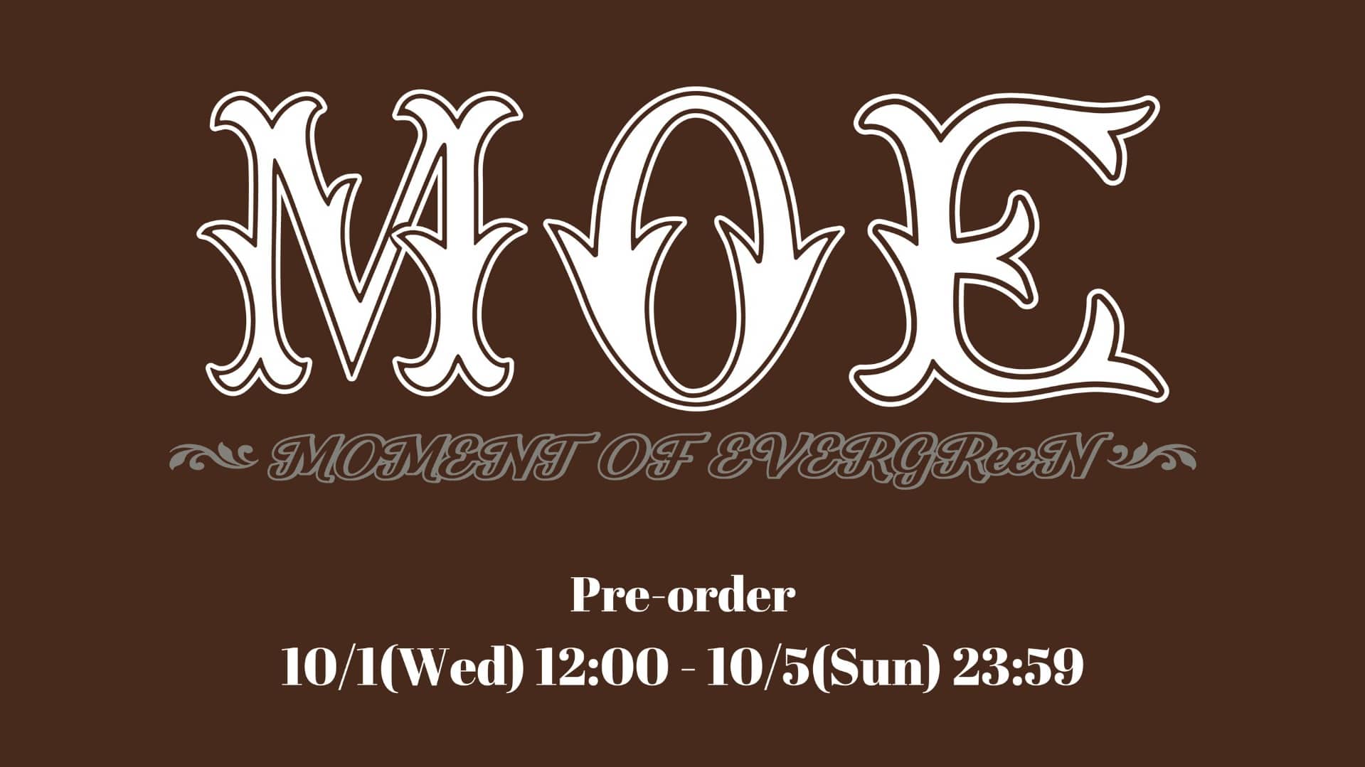 MOMENT OF EVERGReeN | VERTICAL GARAGE OFFICIAL ONLINE STORE